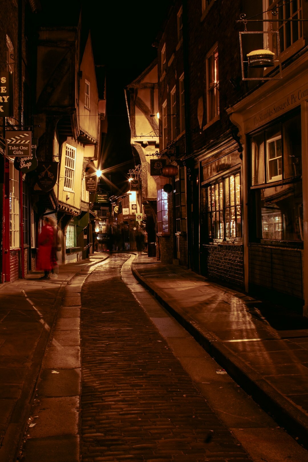 shadowy alley at night